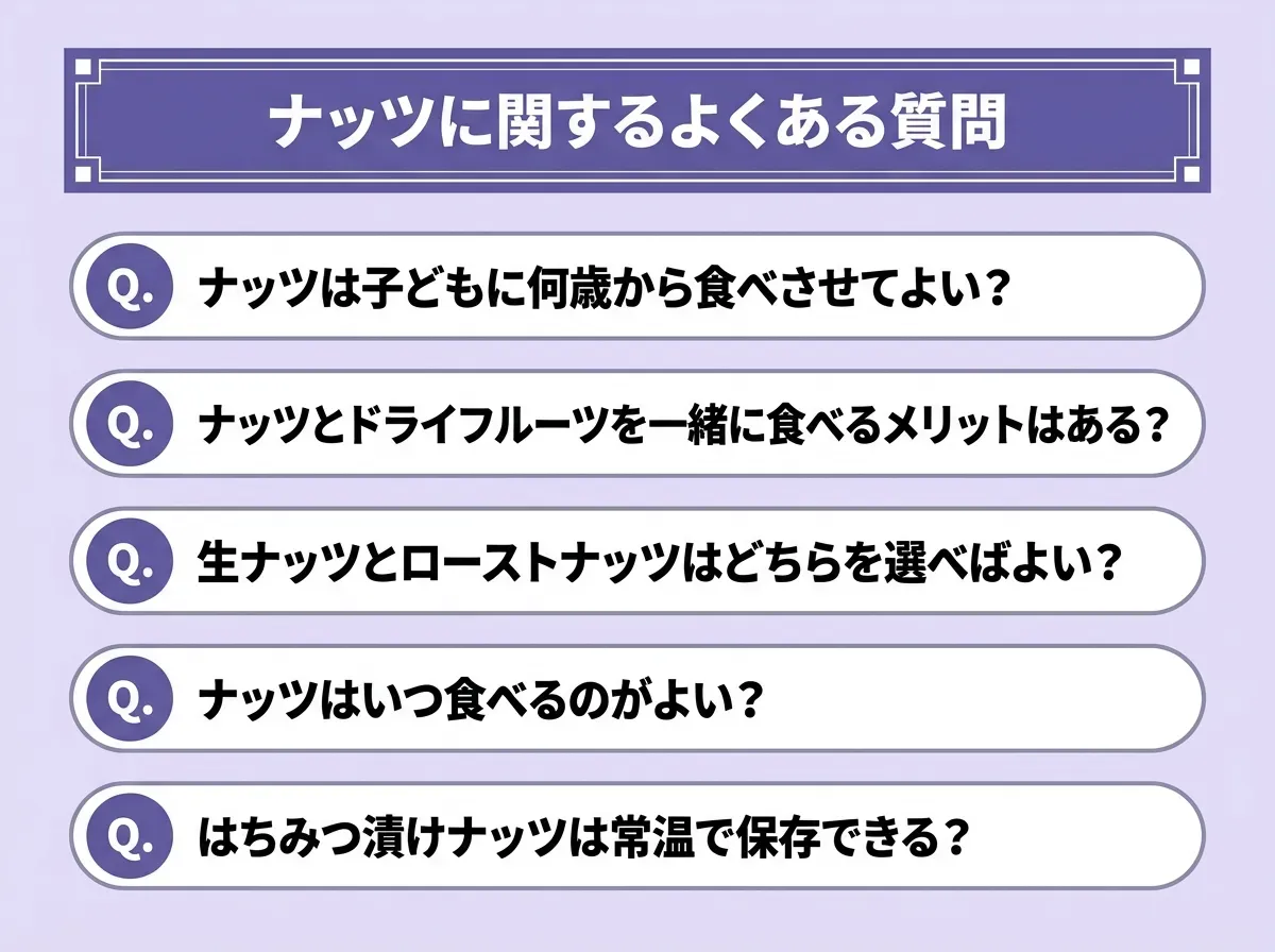 ナッツに関するよくある質問