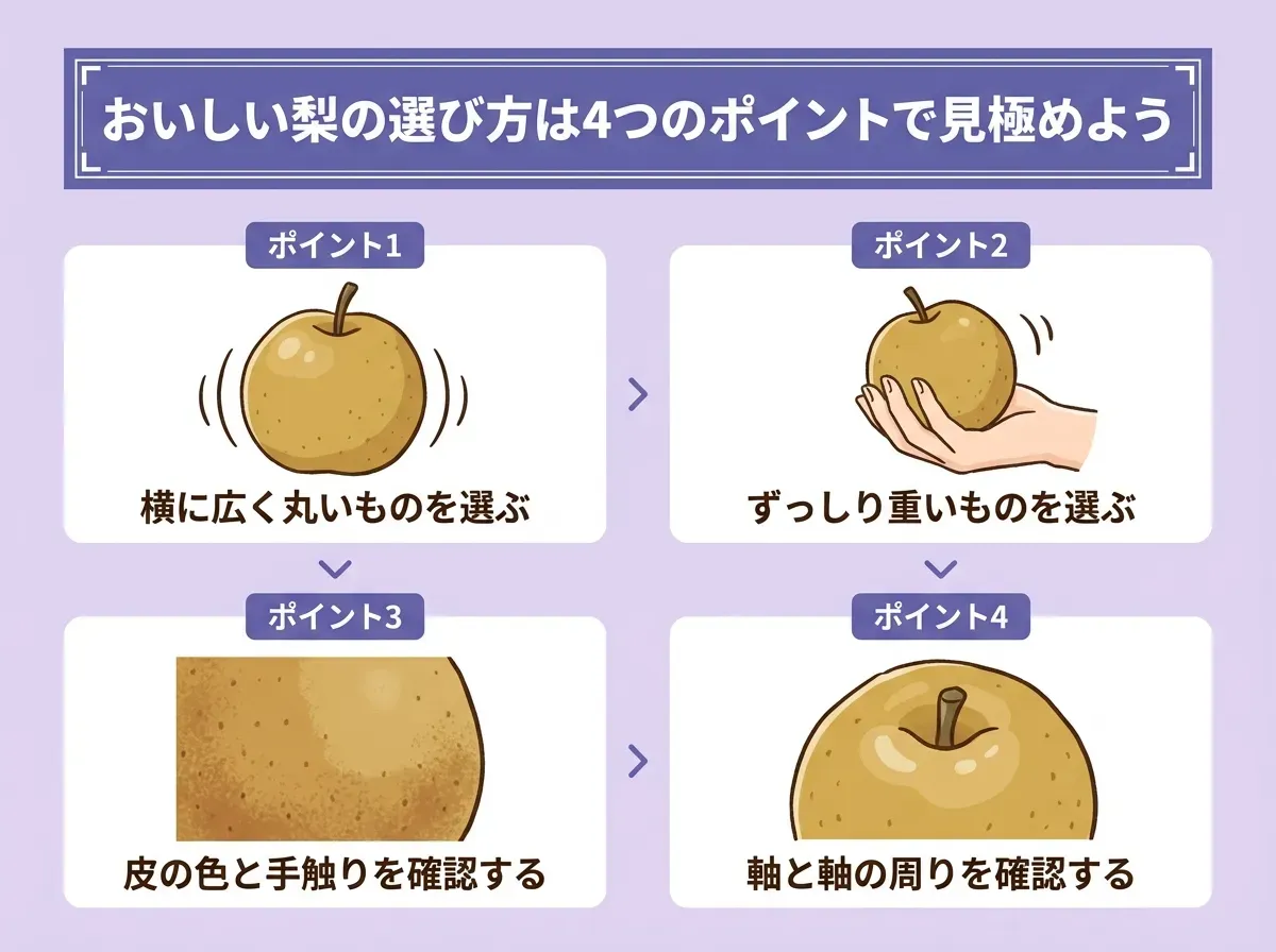 おいしい梨の選び方は4つのポイントで見極めよう