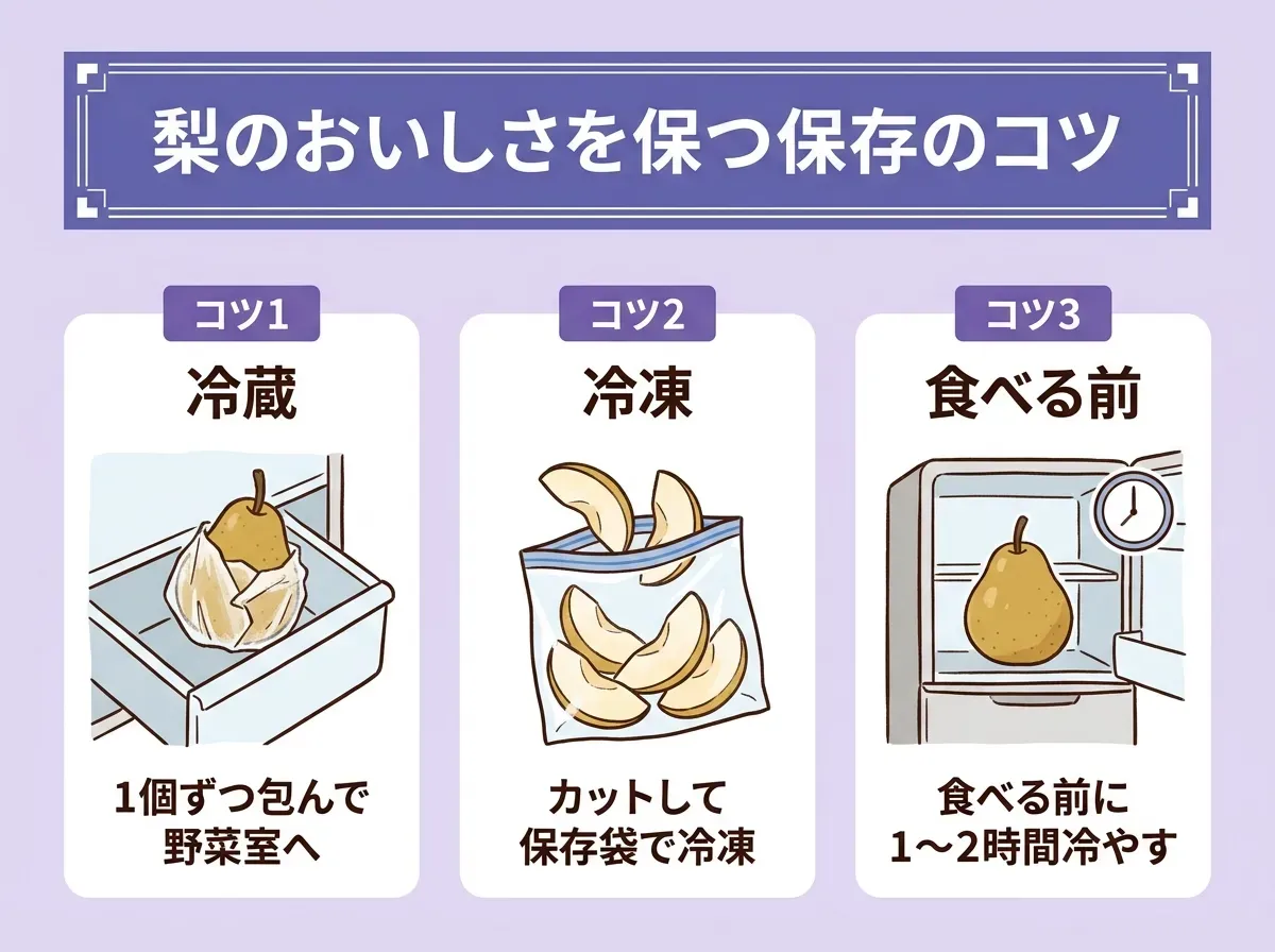 梨のおいしさを保つ保存のコツ