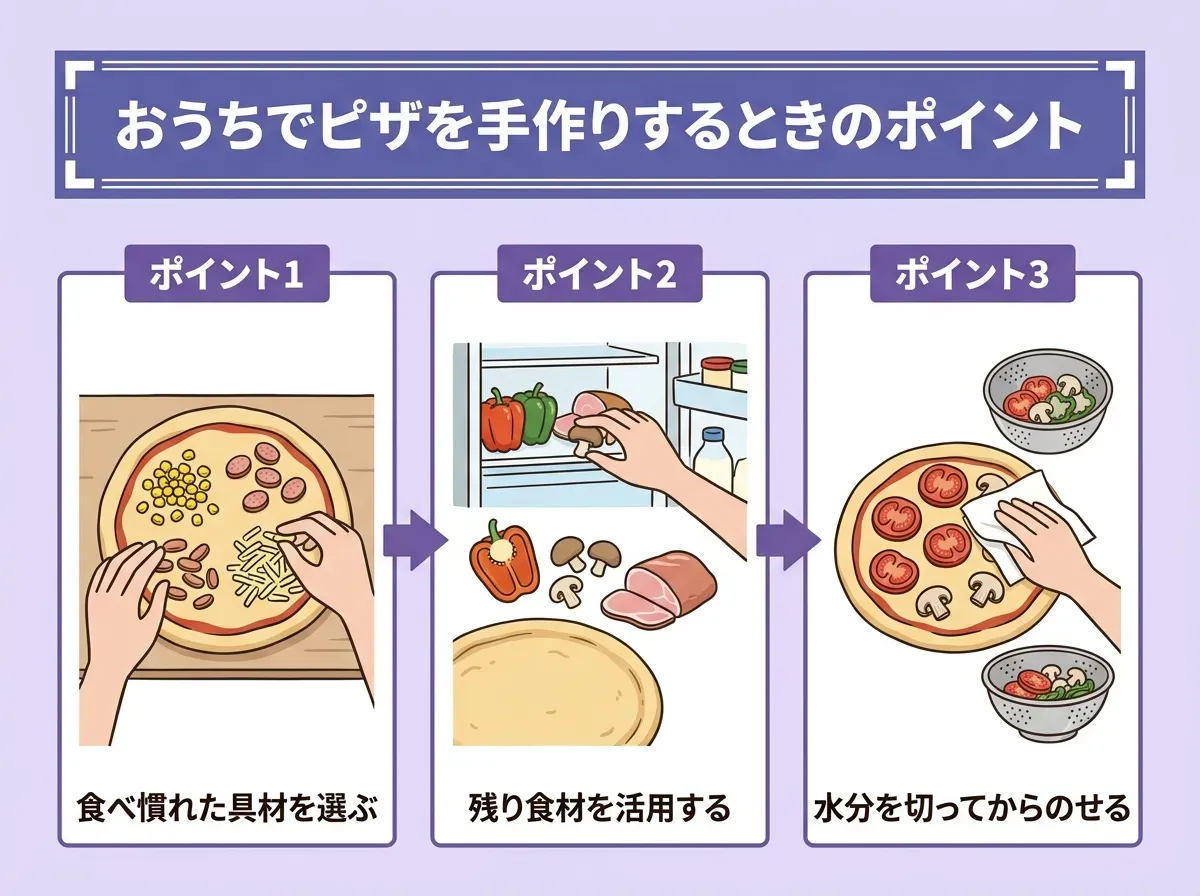 おうちでピザを手作りするときのポイント