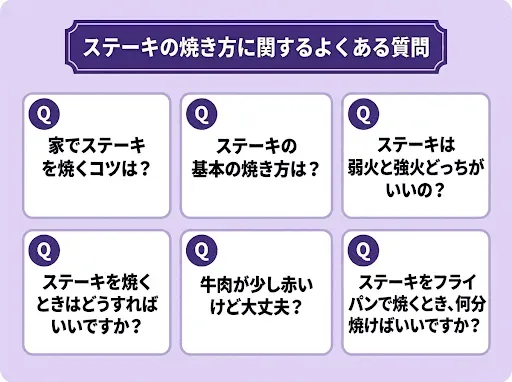 ステーキの焼き方に関するよくある質問
