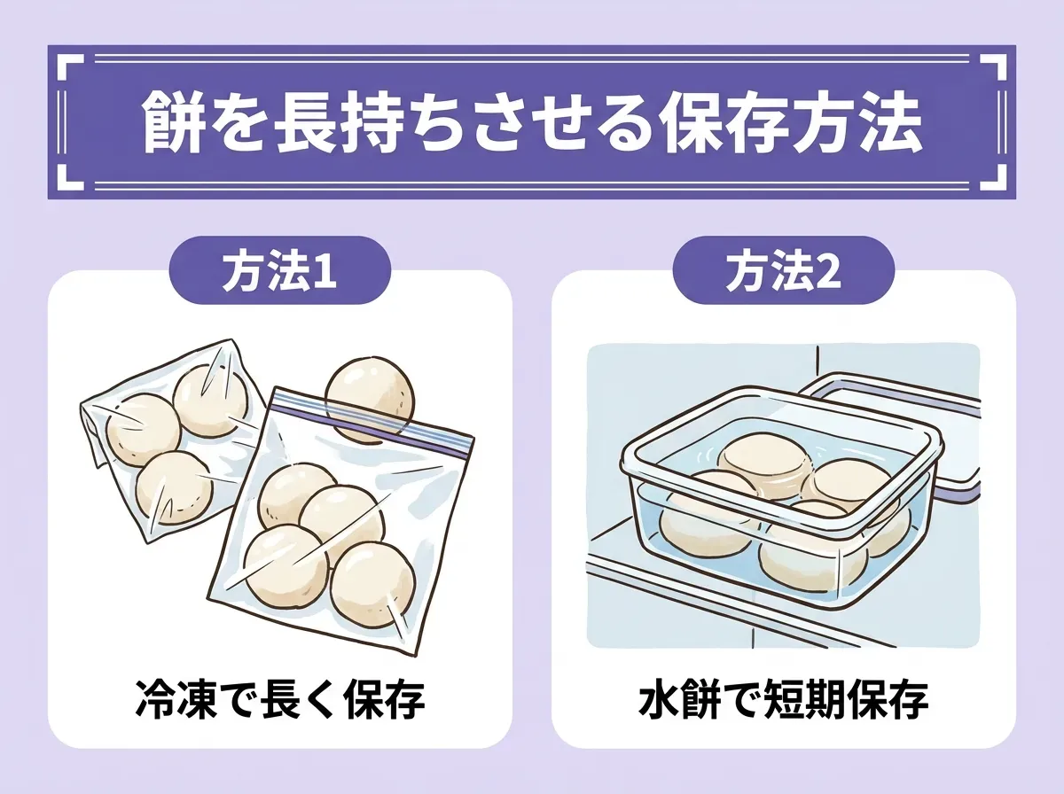 餅を長持ちさせる保存方法